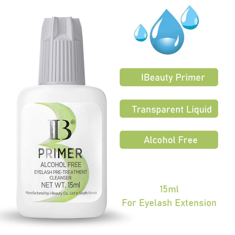 1 Bottle IBeauty Alcohol-Free Primer Fake Eyelash Extension Long Lasting Korea Strong Adhesive Supplies Booster Bonder Clearn
