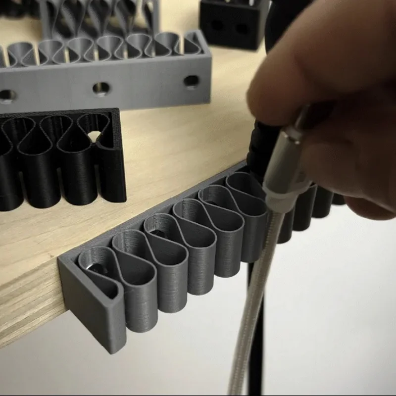 1pc Cable Holder Organizer Clip Multi Slot Charging Cable Holder USB Cord Management For Mouse Keyboard Headset Home Decor