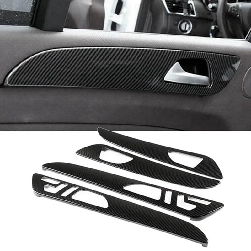 Newcarbon Fiber Car Interior Door Handle Panel Cover Trim Strip For Mercedes Benz W166 ML GL 2012-2015 GLS GLE 2016-2019