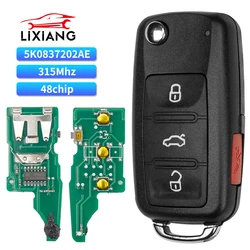 LIXIANG Uzaktan Araba Anahtarı 315 Mhz VW Jetta Passat Beetle Tiguan EOS Golf 2011-2017 48 ÇIP 5K0 837 202 AE NBG 010180   T