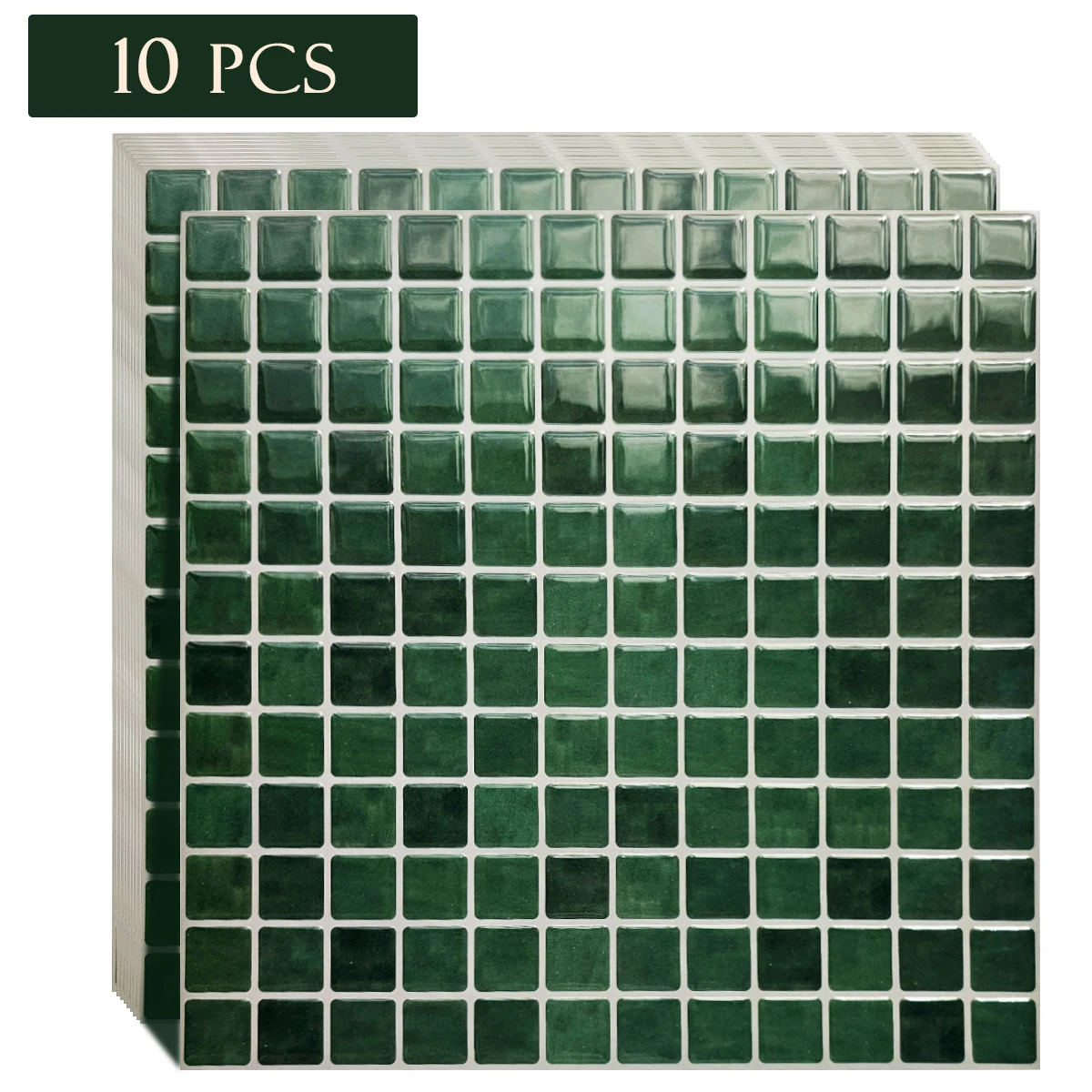 10/30 PC zelfklevende wandtegel keuken backsplash geschikt voor keuken wanddecoratie vierkant 10,5 "x 10,5" 3D mozaïekstijl