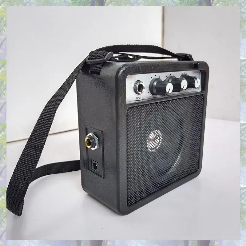 1 шт., 5 Вт, мини-гитарный усилитель, динамик, черный АБС-пластик с регулировкой громкости и тона, Overdrive