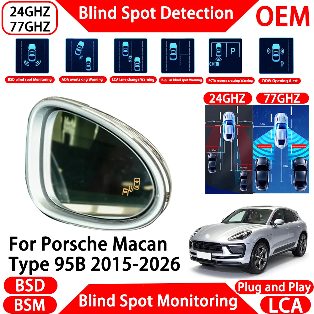 for Porsche Macan Type 95B 2015-2026 OEM Blind Spot Assist Monitoring Detection System Millimeter Wave Radar Alert Side Assist