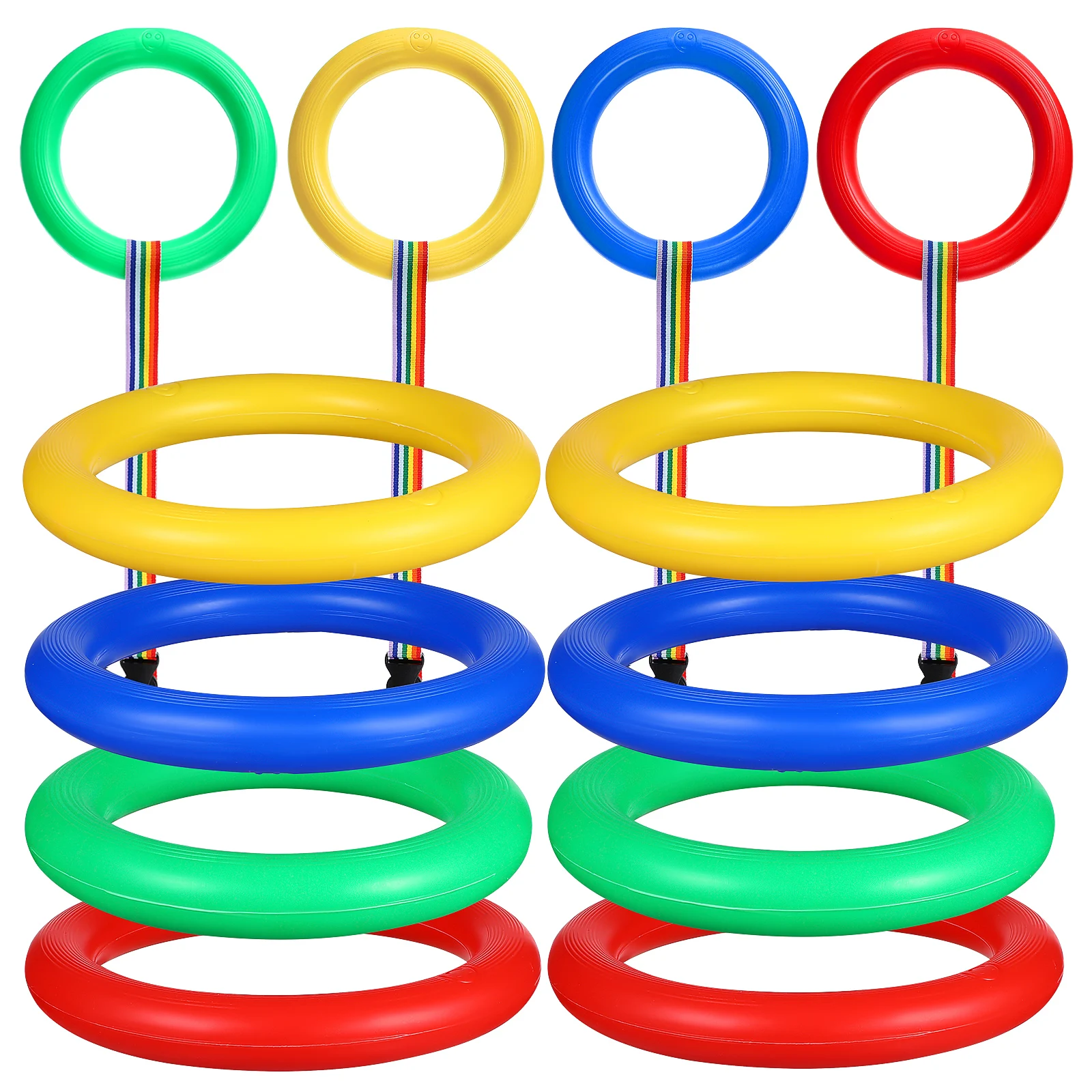 

12Pcs Preschool Walking Ropes Safety Ring Handles Line Ropes Toddler Wrist Leashes Daycare Kindergarten Kids Anti-Lost Traction