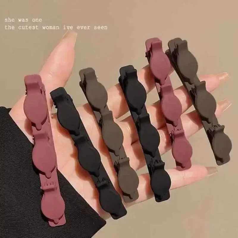 مشط شعر نسائي بطبقة مزدوجة على طراز الأميرة، مشبك شعر بشراشيب جانبي، لون نقي، إكسسوارات شعر للفتيات الكسول بلونين #3