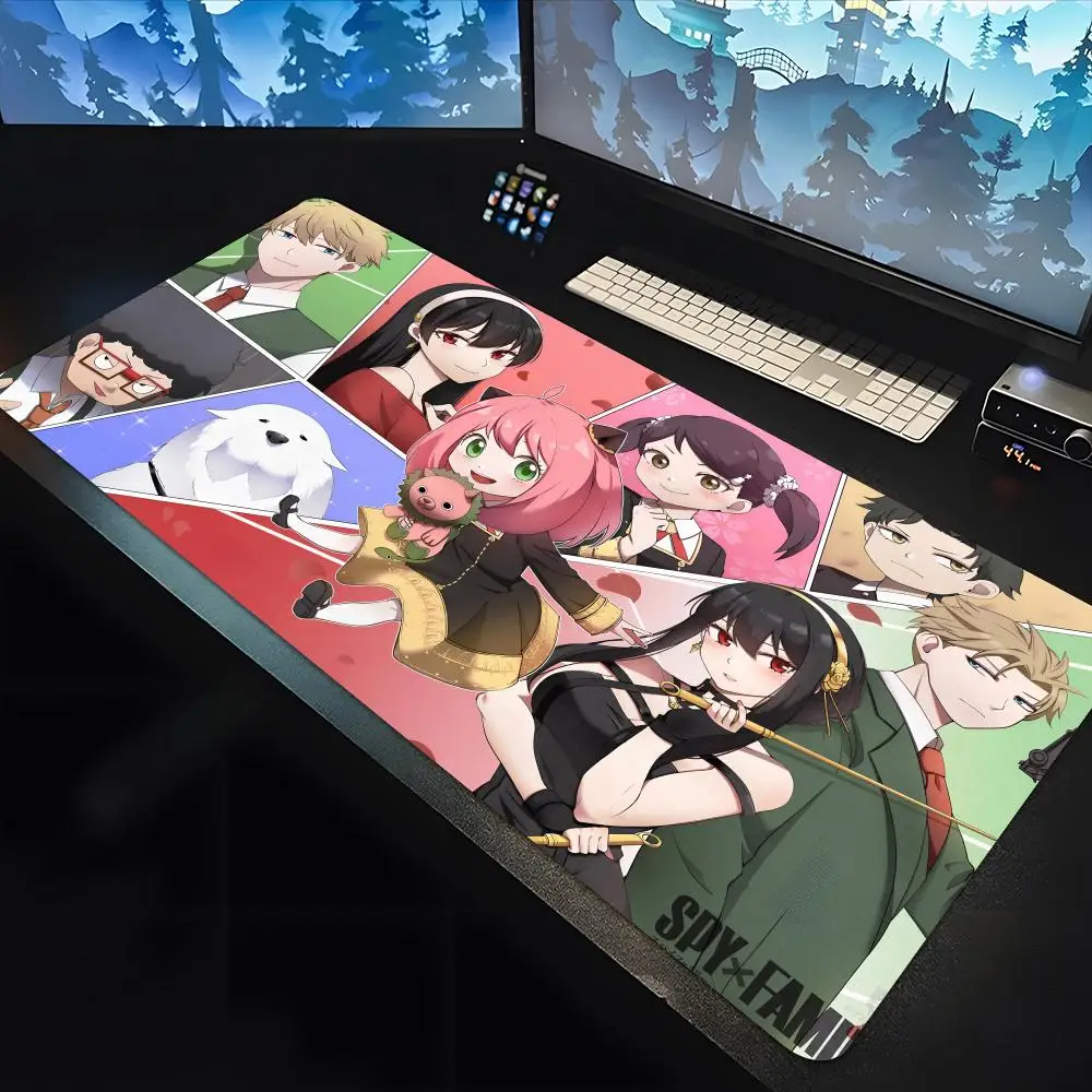 عائلة تجسس-لوحة ماوس للألعاب مانعة للانزلاق ، لوحة مفاتيح كبيرة ، لوحة مكتب ، سجادة لاب توب ، مطاط ، 48x40 ، 80x40 سم #3