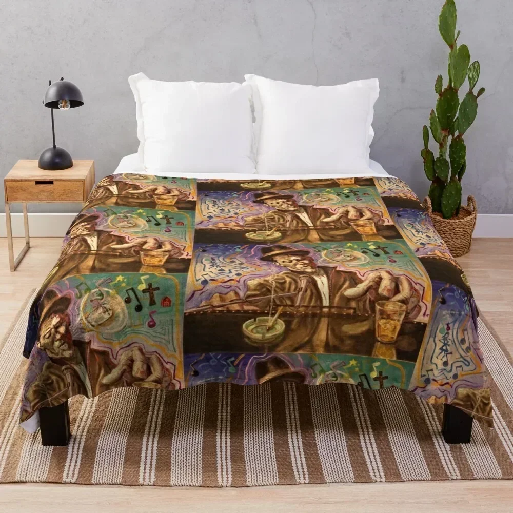 

Waltzing Waits aka Tom Waits Throw Blanket Cozy Sofa Blanket for TV Watching Napping
