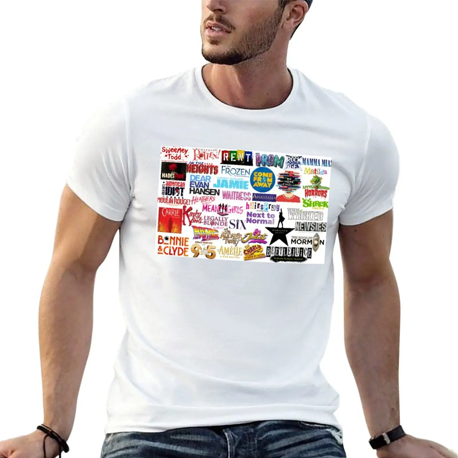 Ultimate Modern Musical Theatre Medley T-Shirt Trendy Print Short Sleeve T-Shirt