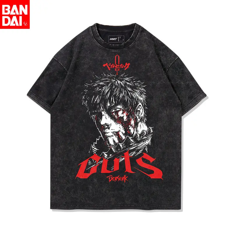 Jujutsu Kaisen Yuta Okkotsu Vintage Washed T-Shirt für Herren und Damen, Oversized Baumwolle Anime 2026 Tee, Harajuku Streetwear Kurzarm