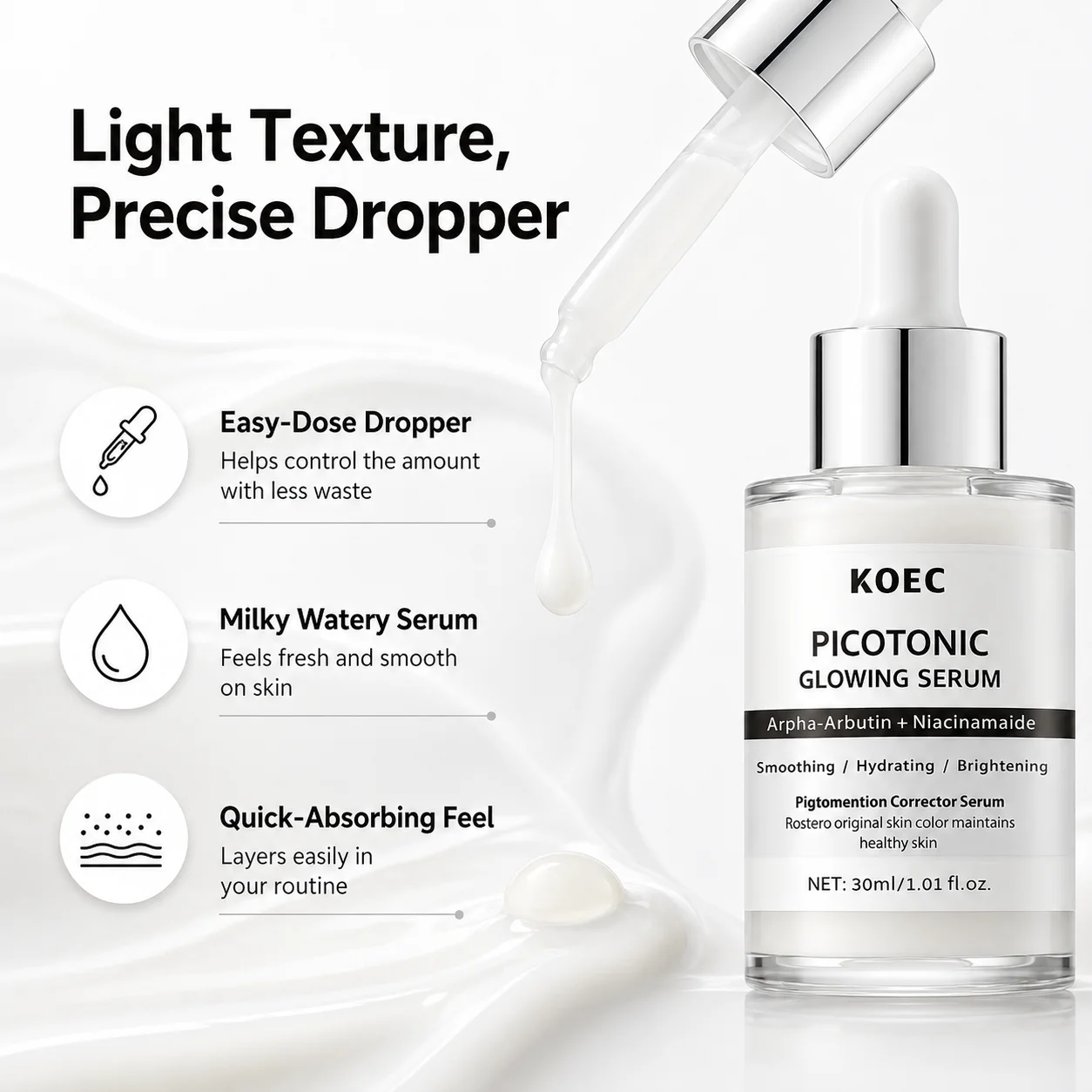 KOEC 피코토닉 샷 세럼, 알파 알부틴, 나이아신아마 - Alpha Arbutin Serum 리뷰 및 가격