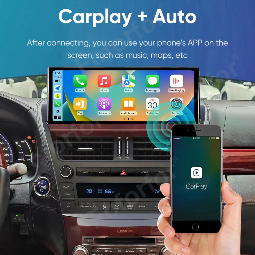 ترقية أندرويد 13 QLED شاشة السيارات ستيريو لكزس LS460 LS600 2006-2012 سيارة لتحديد المواقع والملاحة رئيس وحدة مشغل وسائط متعددة وسائل الإعلام