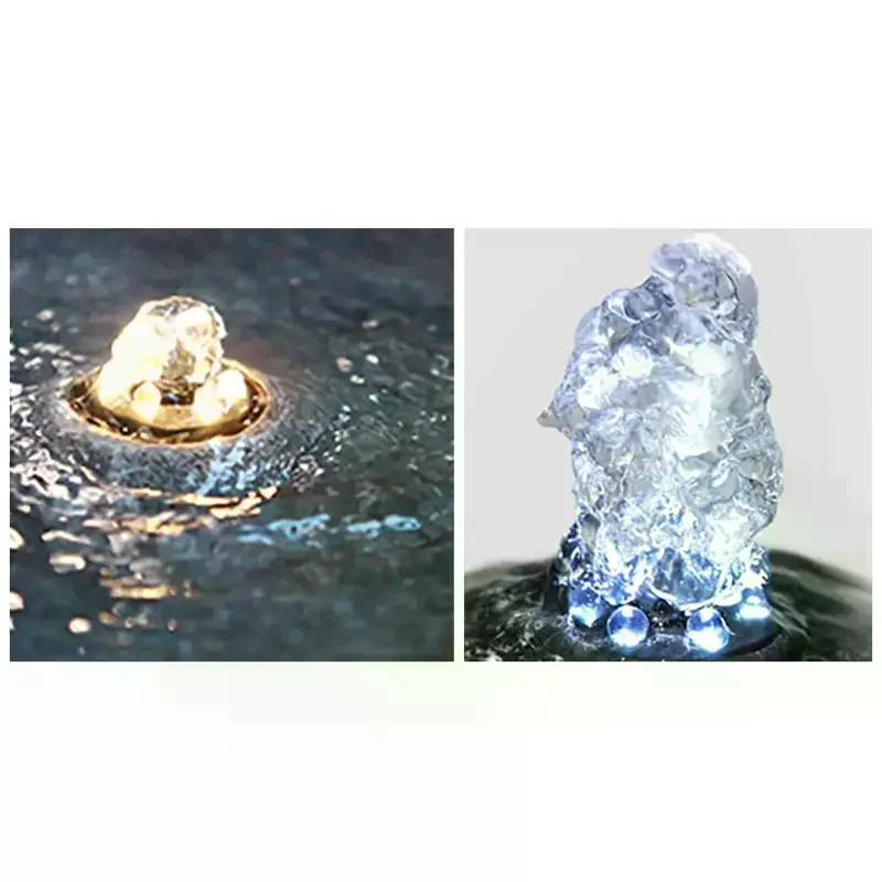 1Pcs Underwater 6-LED Light Ring For Fountain Fish Pond Water Garden AC Adapter Warm White/White Fountain Light Ornament