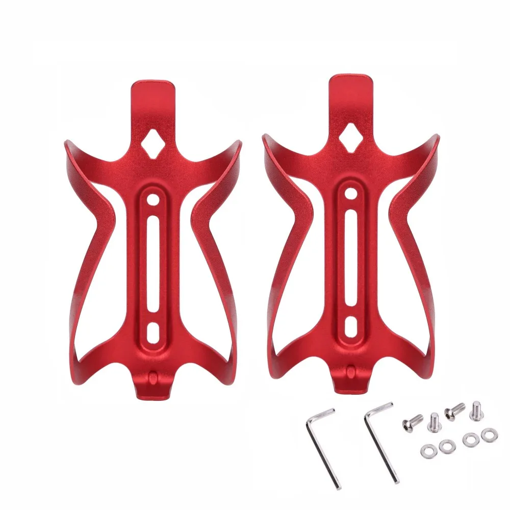 

2PCS Aluminum Alloy Bicycle Bottle Holder CNC Machined Easy To Carry Bike Bottle Cage with Installation Tools Lightweight