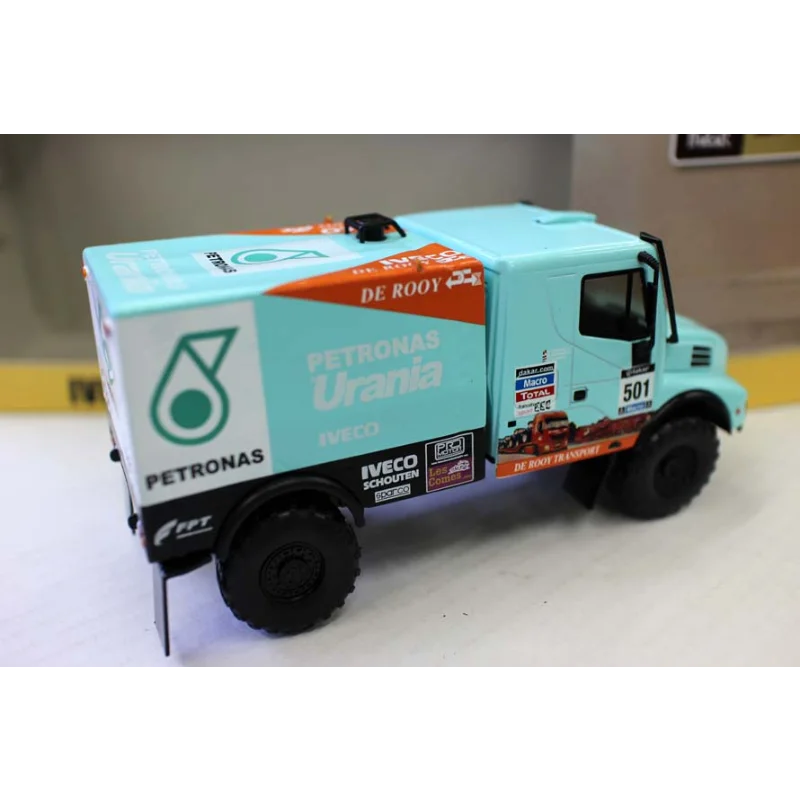 دييكاست داكار 1/43 مقياس IVECO Powerstar داكار سباق سبيكة سيارة نموذج تحصيل لعبة هدية تذكارية عرض حلية