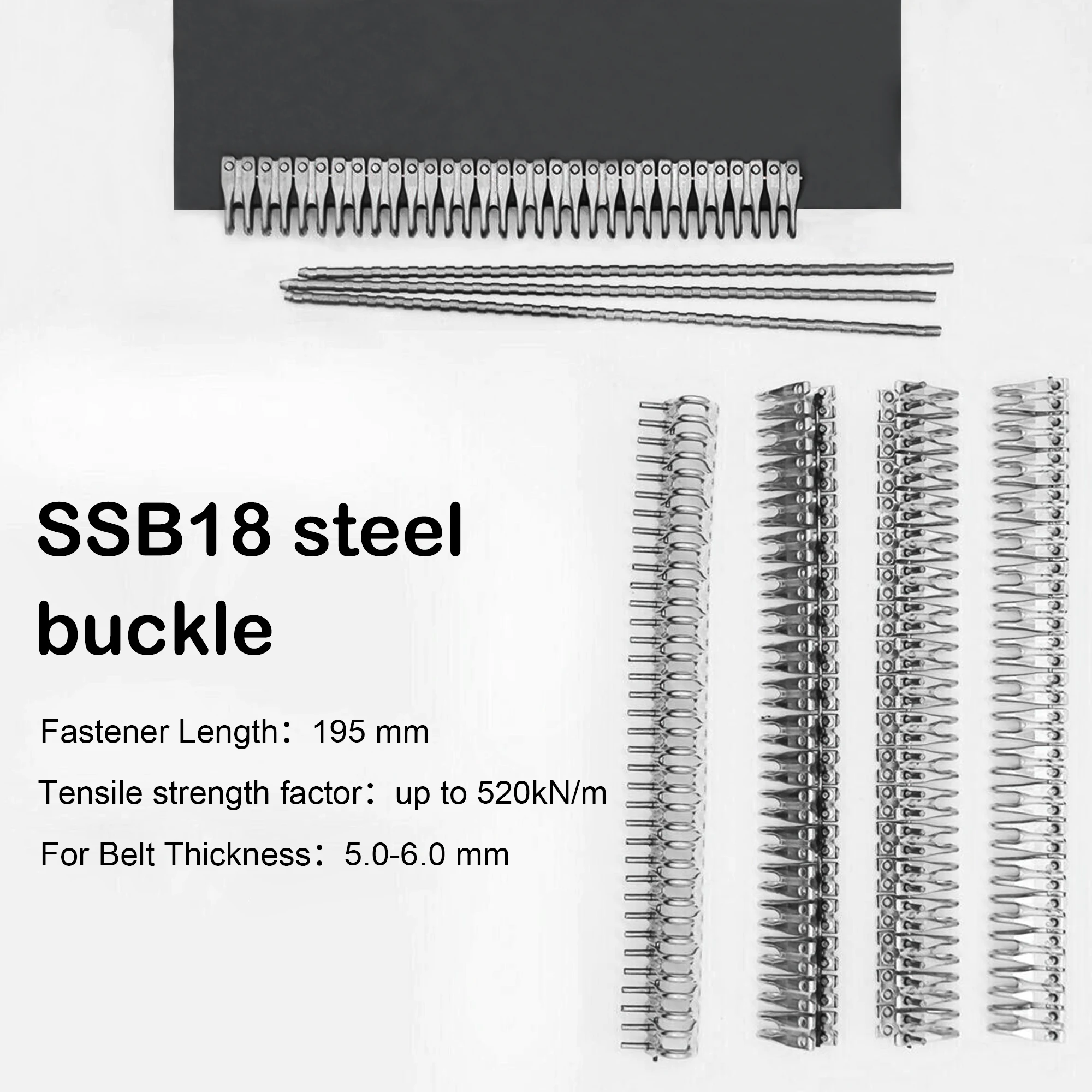 High-Performance 5-6mm Stainless Steel Alligator Rivet Fastener Set 10pcs Conveyor Belt Lacing Fasteners 5 Pins Industrial OEM