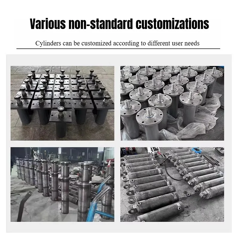 Nowy cylinder hydrauliczny, szyty na zamówienie, 8T, mały średnica wewnętrzna 80*średnica trzpienia 50, kołnierze przednie i tylne, dwukierunkowy teleskopowy.