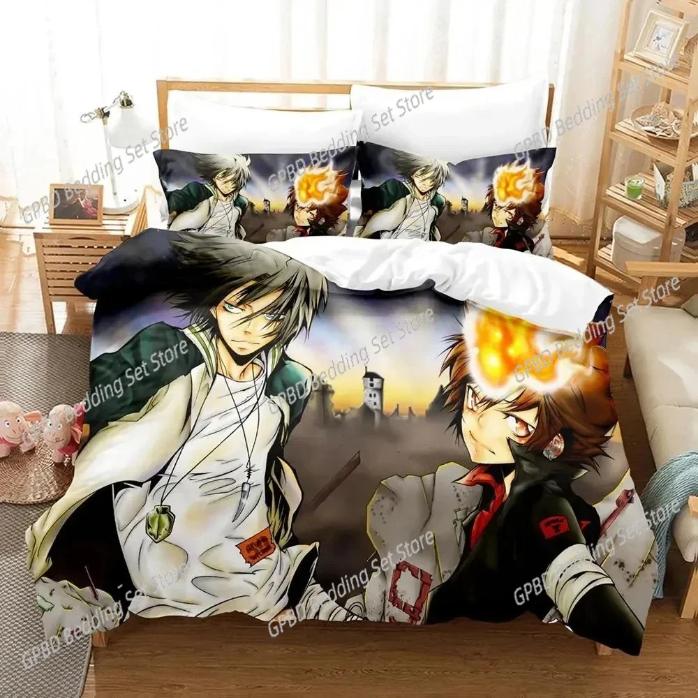 

Anime HITMAN REBORN Comfortable Duvet Quilt Cover Pillowcase Bedding Set Children Bedroom Decoration Home Textile