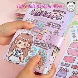 Telado Pinch Music Quiet Book Cute 3D Sticker Book Scene Collage Material DIY Material Decoration Decal Girls Creative Sticker