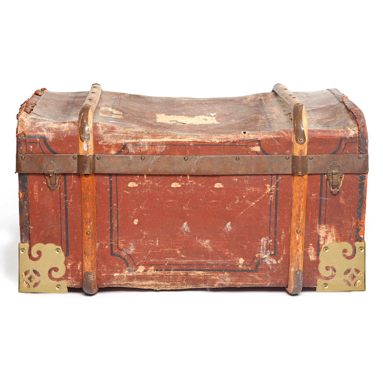 

2 Sets Copper Corner Covers Wood Protector Vintage Case Corner Guard Corrosion Resistant Decorative Box Hardware Wood