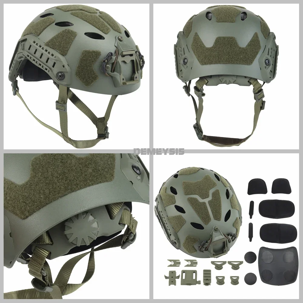 Capacete tático rápido airsoft cs, capacetes de jogo, esportes ao ar livre, caça, tiro, paintball, equipamento de proteção de cabeça