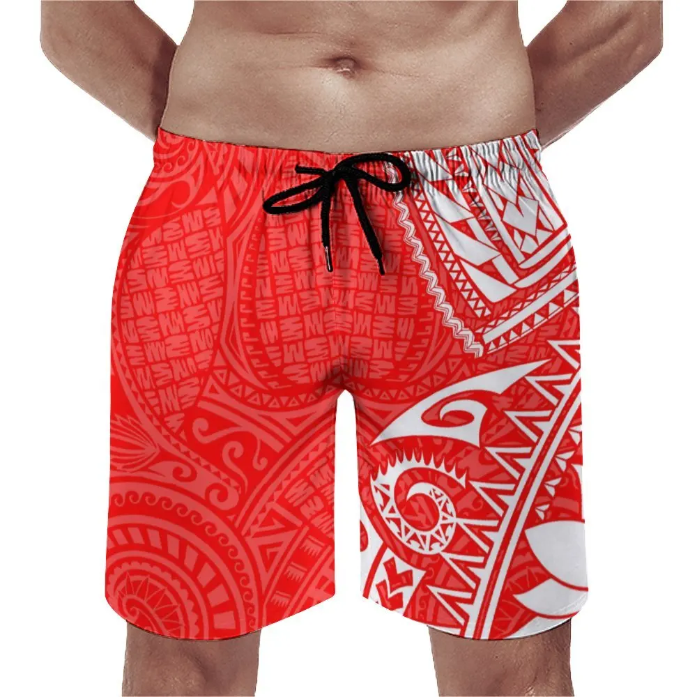 2023 Summer Customized Polynesian Beach Swimming Pants Men's Shorts Sports Surfing Shorts Hawaii Swimming Pool Vacation Party