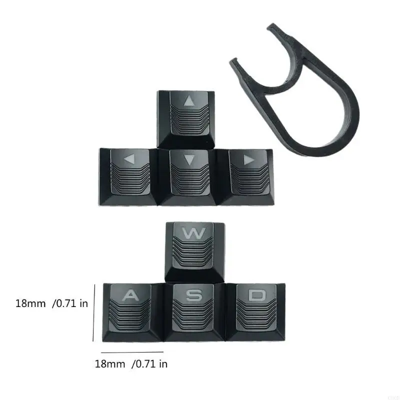 C90F WASD dan Tombol Panah Tombol Lampu Latar Transparan Meningkatkan Keyboard Gaming untuk Gamer dan Pemrogram