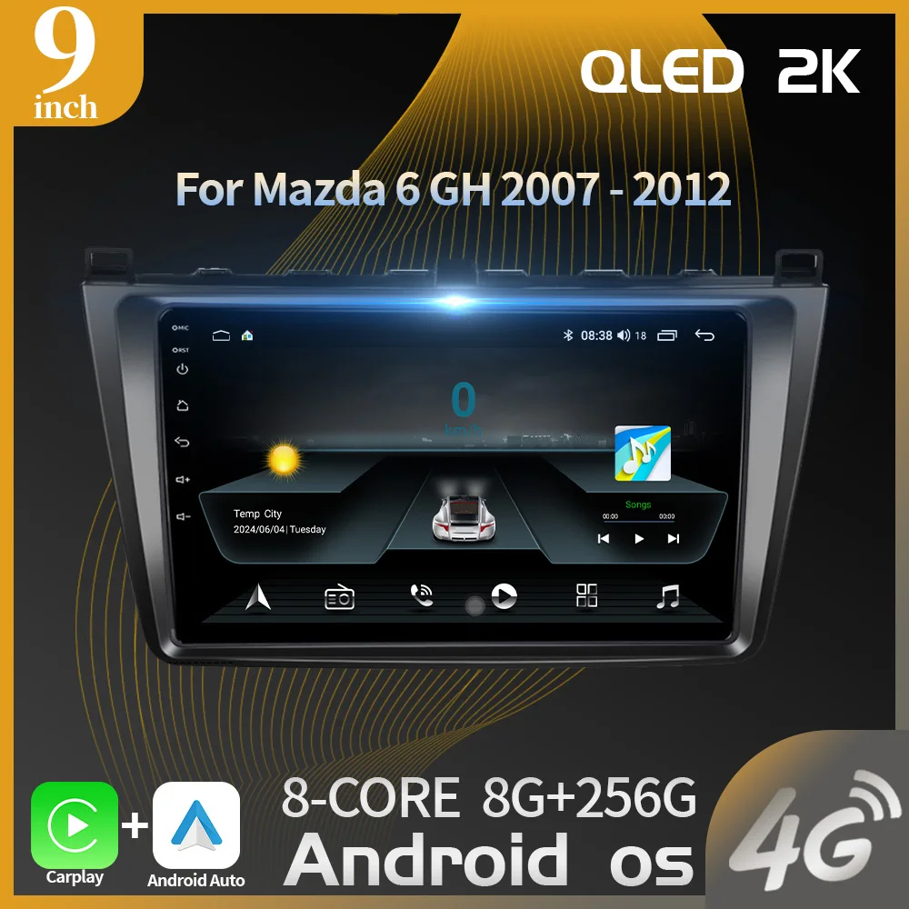 Dla Mazda 6 GH 2007-2012 Radio samochodowe Multimedialny odtwarzacz wideo Nawigacja GPS Multimedialny samochodowy Android Inteligentny ekran systemu