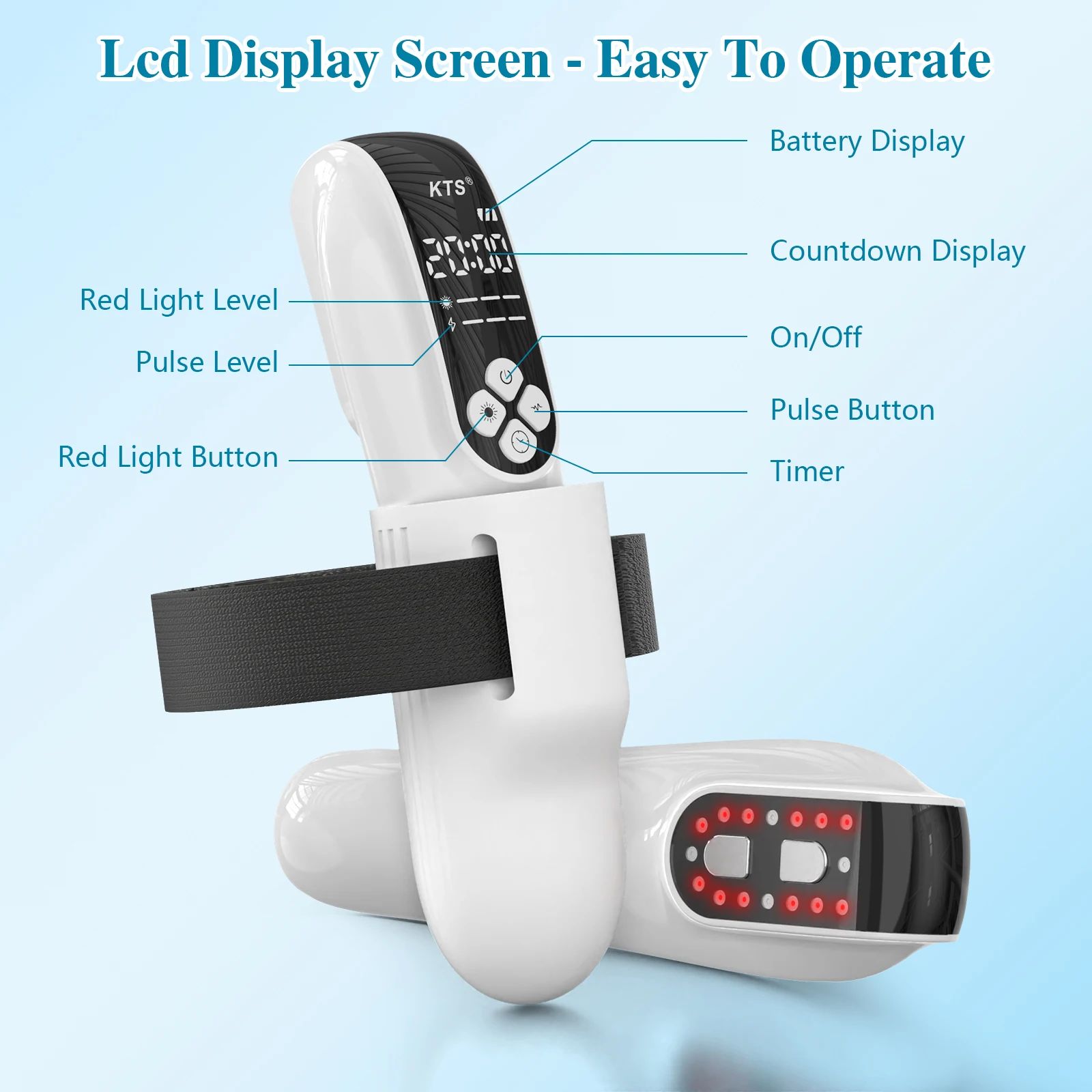 Dispositivo de terapia láser fría Tens 4x808nm para alivio del dolor corporal, estimulador muscular LLLT Tens de 2600 mAh para recuperación del