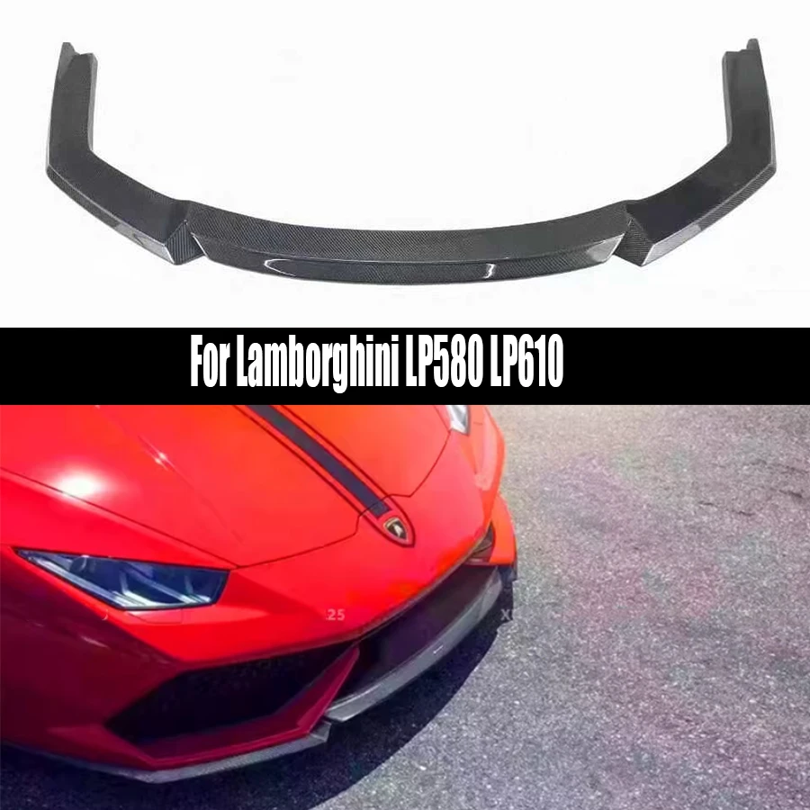 Para Lamborghini Huracán LP580 LP610, Labio Delantero de Fibra de Carbono, Labio de Parachoques Delantero, Difusor Delantero, Spoiler Delantero, Kit de Carrocería