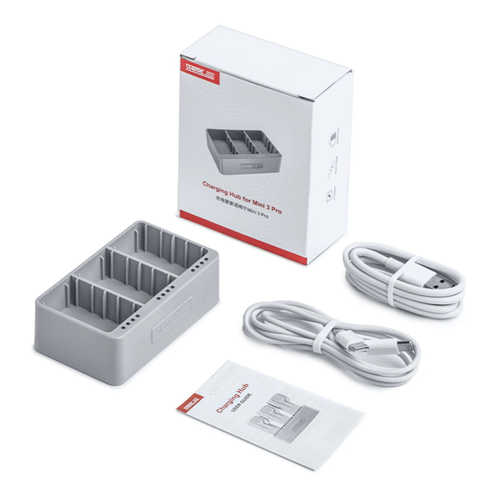 

3 Solts Quick Charging Hub 3 in 1 Battery Quick Charging Automatic Detection Battery Charger Dock Accessories for DJI Mini 3 PRO