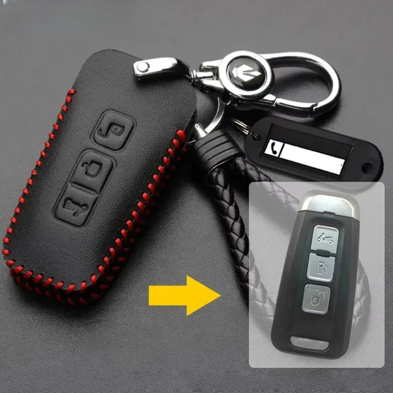 

Leather Key Case For Piaggio Beverly 400 Motorcycle Remote Protection Cover Shell Keychain Ring Holder Fob Interior Accessories