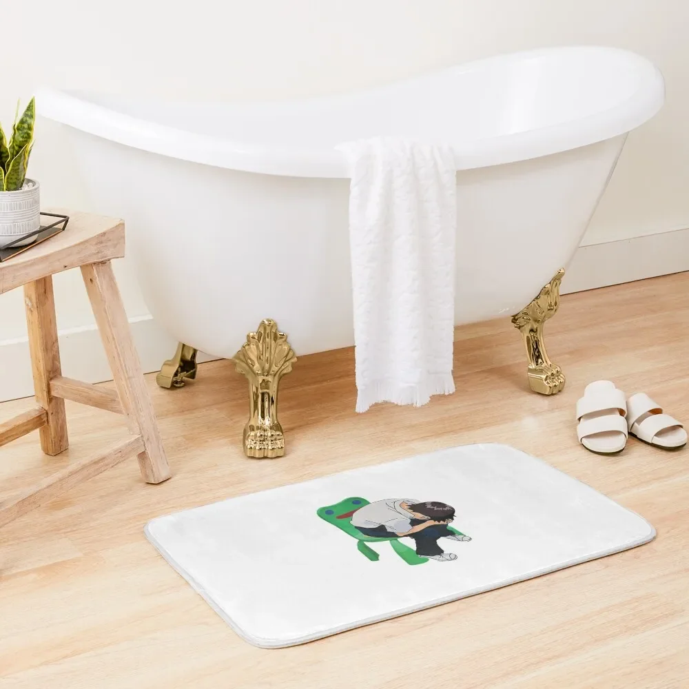 

Shinji Ikari in the Froggy Chair Bath Mat Living Room Rugs Mats Bedroom Mat