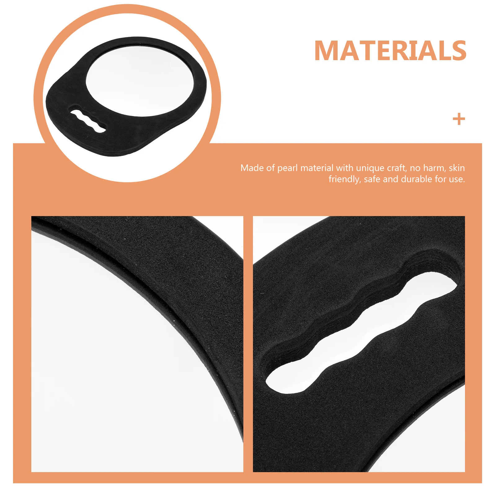 Ronde schuimspiegel Compact handontwerp voor salon Haarstyling Make-uptoepassing Reizen Buiten Thuis Dagelijks gebruik