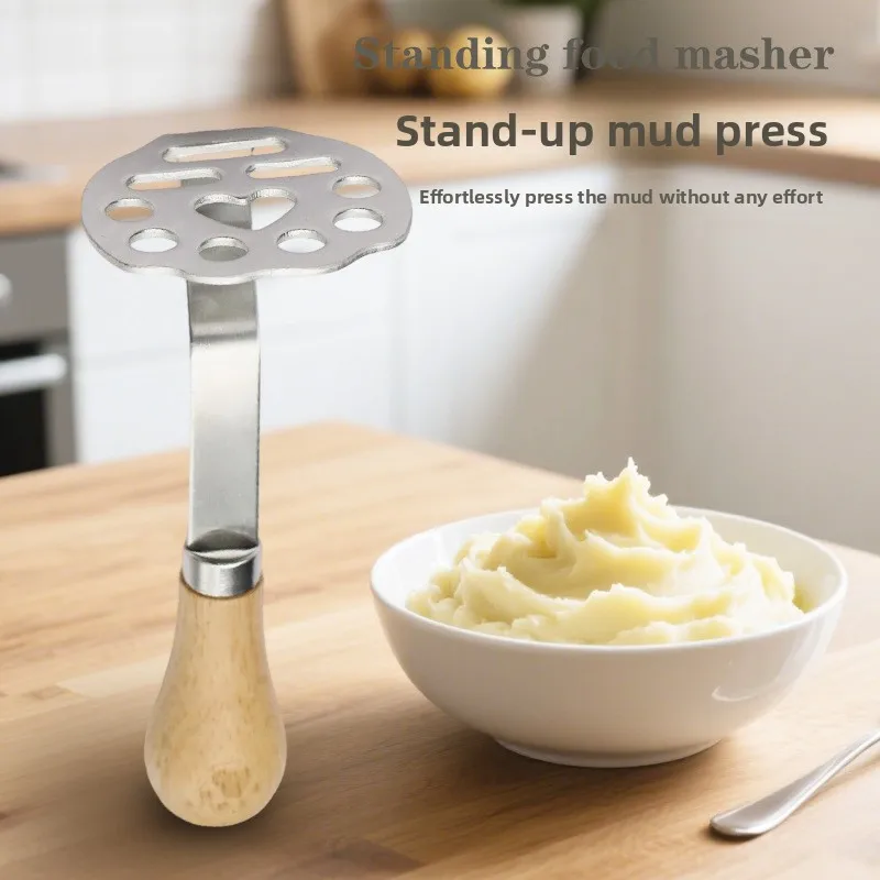 Compañidor vertical de puré de patatas, compactador de puré de acero inoxidable, compactador triturador, herramienta auxiliar para alimentos