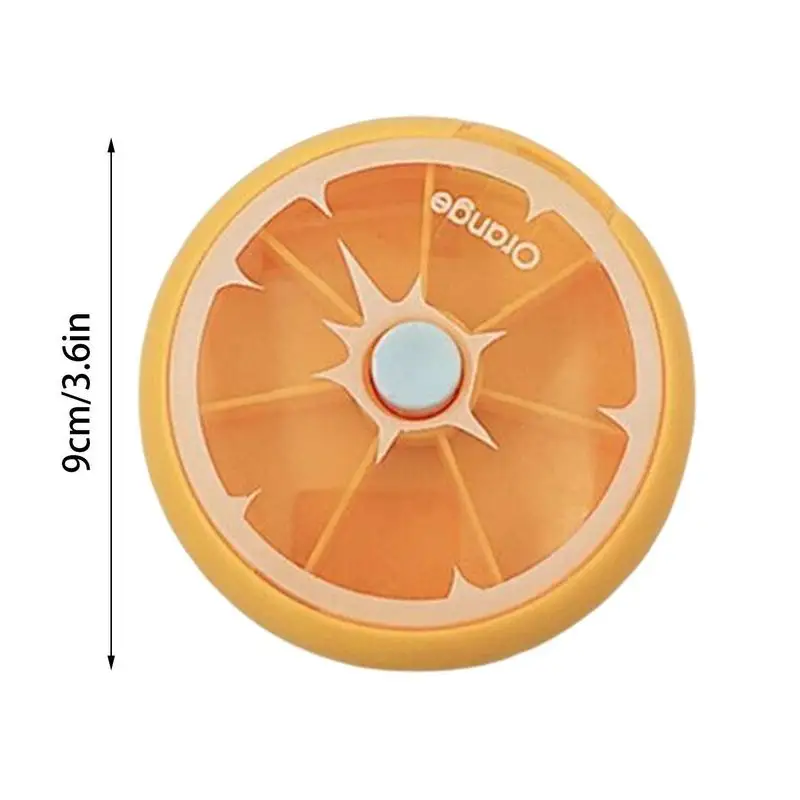 Pill Box Weekly Round Dose Weekly Pill Organizer Pill Box Case To Hold Medication Vitamin Fish Oil And Supplements