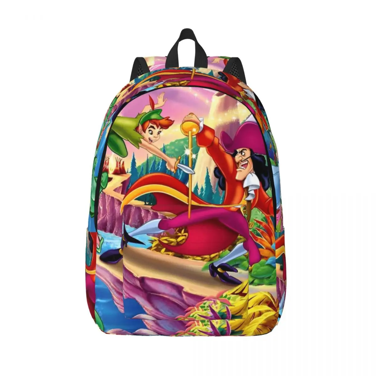 

Peter Pan Tinker Bell Backpack for Men Women Fashion High School Hiking Travel Daypack College Shoulder Bag Sports