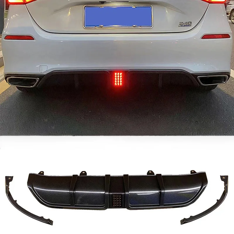 

For the 11th Generation Honda Civic 2023 Hatchback FL1 Rear Bumper Rear Diffuser Lip Spoiler with Pilot Light Style