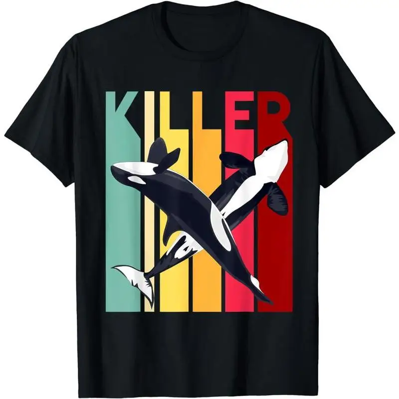 

Killer Whale Gift Idea Sea Animals Orca Graphic Print Shortsleeve Cotton T-Shirt