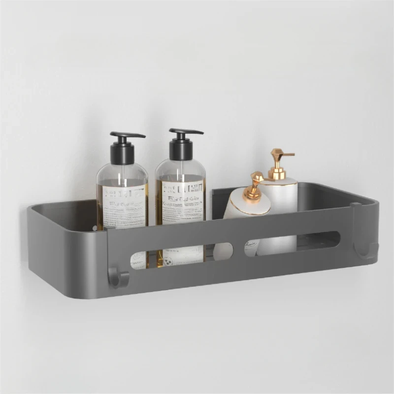 Bathroom storage rack made of aluminum alloy, rust resistant and corrosion-resistant, easy to install and store