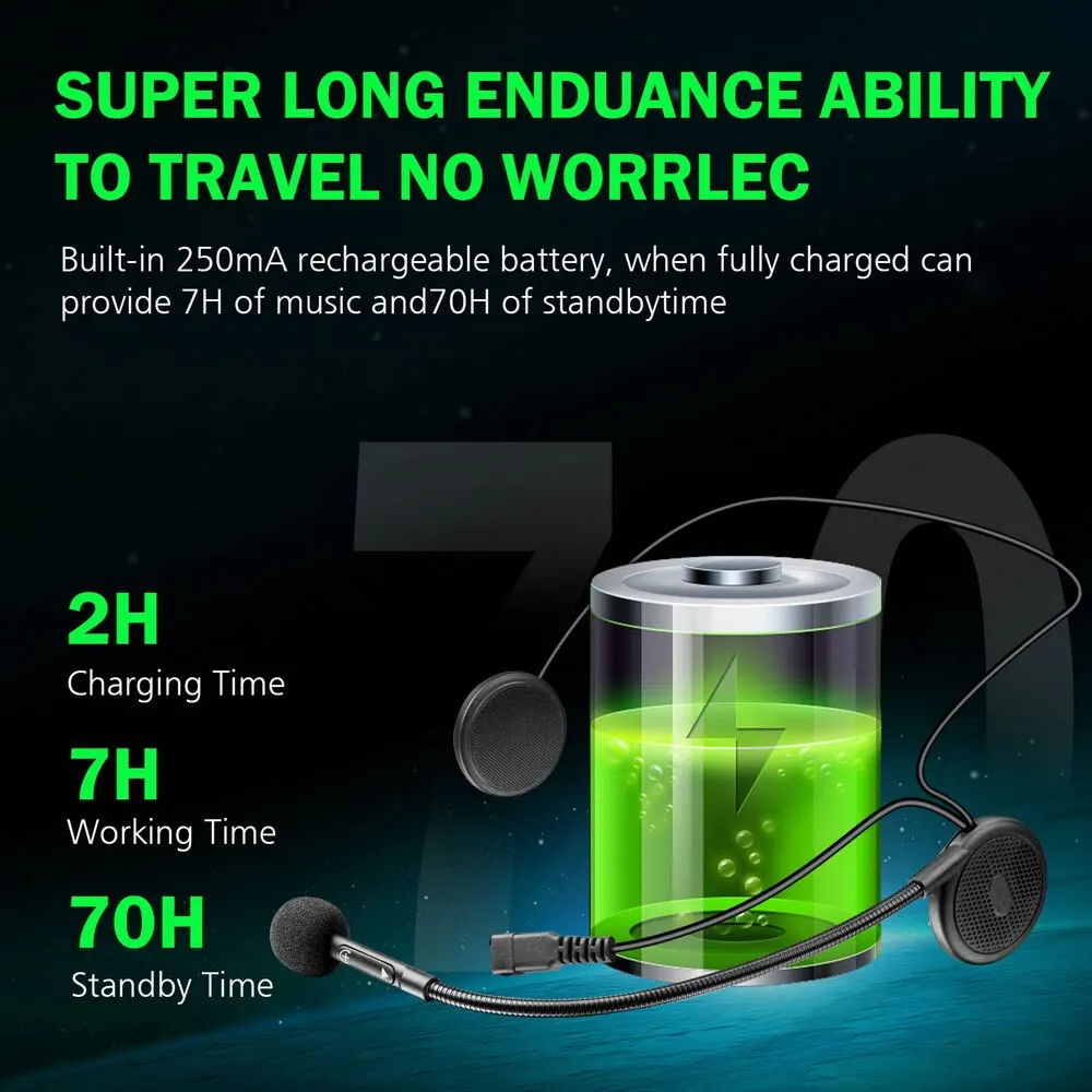 FreedConn L1M Wireless Motorcycle Helmet Intercom Bluetooth Headset Headphone Handsfree Earphone Music Play Reduction Microphone