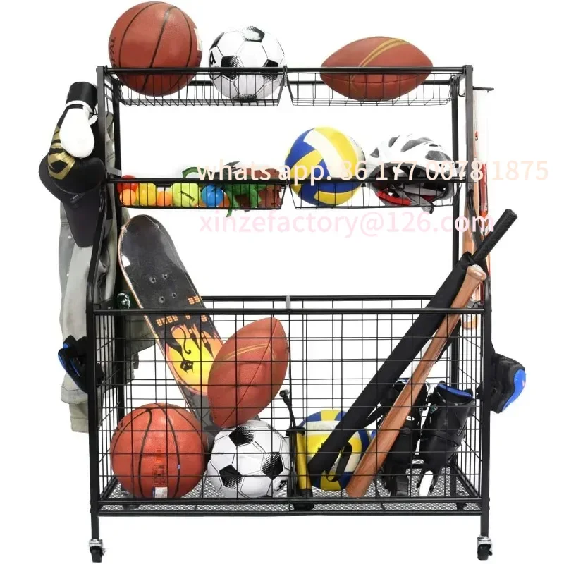 

Customizable Garage Sports Equipment Organizer, Ball Storage Rack, Ball Storage Garage, Garage Organizer, Rolling Sports Ball