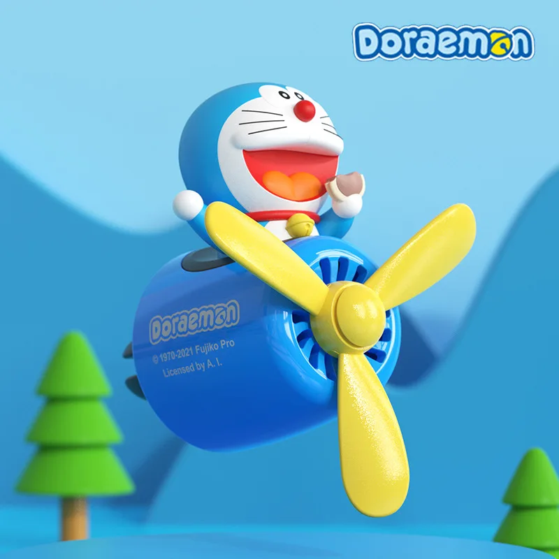 Doraemon-ambientador para coche, hélice giratoria, aromaterapia, difusor de Perfume Interior, adorno de fragancia