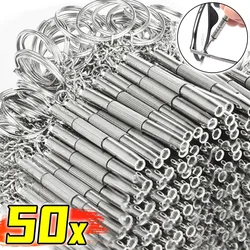 50/1 pçs kit de reparo de chave de fenda de óculos de aço inoxidável com chaveiro portátil chaves de fenda de óculos ferramentas de chave de fenda de precisão