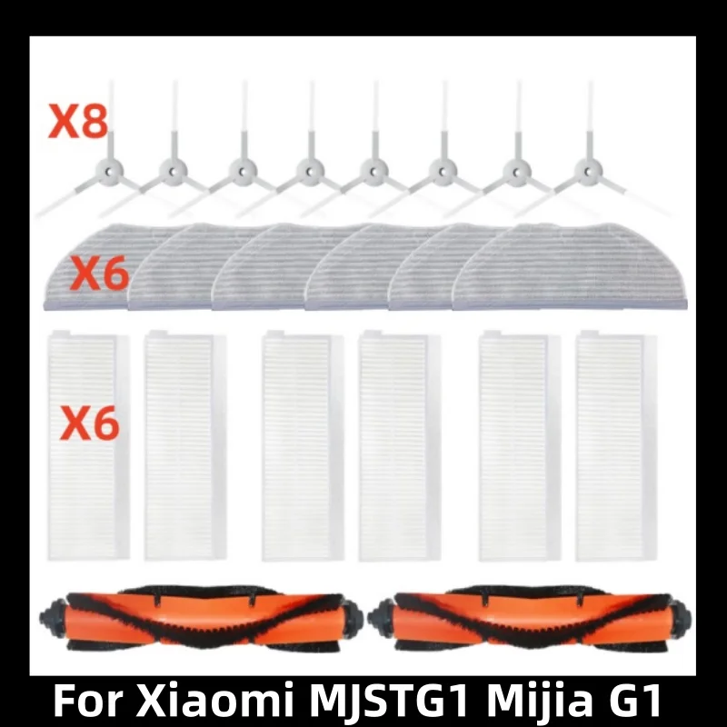 

For Xiaomi Mijia G1 MJSTG1 Mi Robot Vacuum Mop Essential SKV4136GL Spare Parts Main Side Brush Hepa Filter Rag Cloth