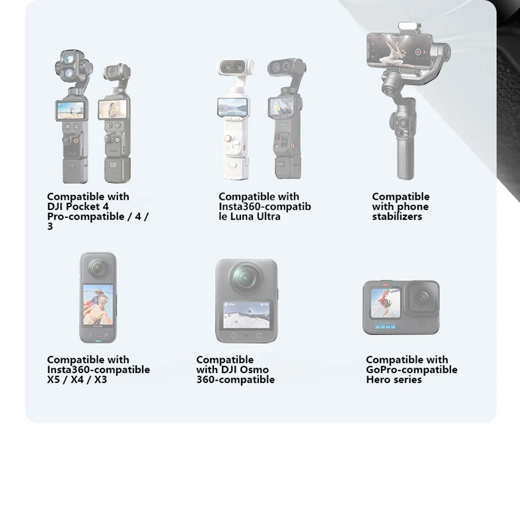 Für DJI Osmo Pocket 4 Pro / Pocket4 / Pocket3 Ein-Klick-Pop-up Schnellverschluss Mini-Plastikstativ für Insta360 Luna Ultra Kamera – Detail 9
