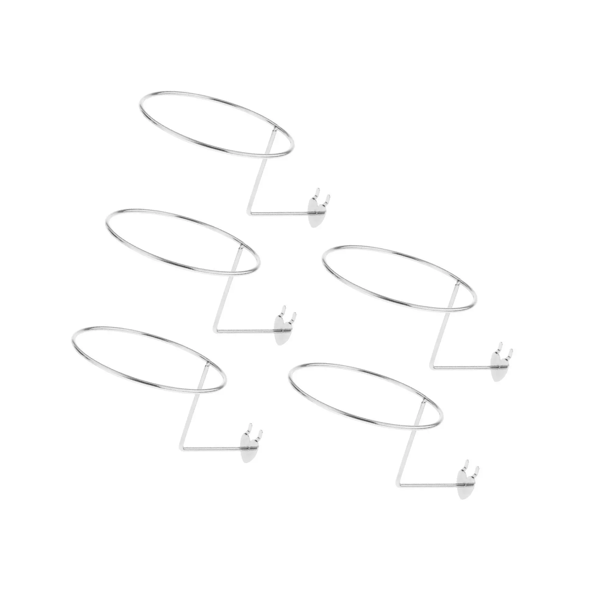 5pcs Metal Rustproof Coating Rack Strong Structure For Wall Mount Storage Mounted Helmet Holder