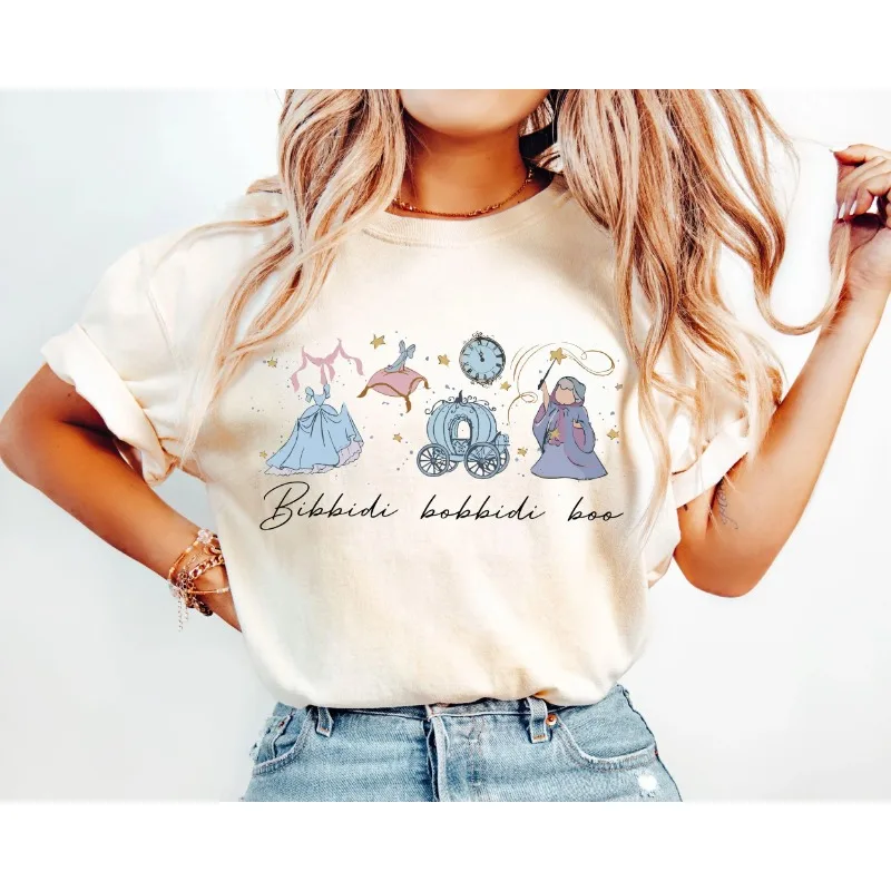 Cinderella Princess Aquarell Shirt, Disney Family Trip T-Shirt, Retro Bibbidi Bobbidi Boo Shirt, Cinderella Princess Shirt