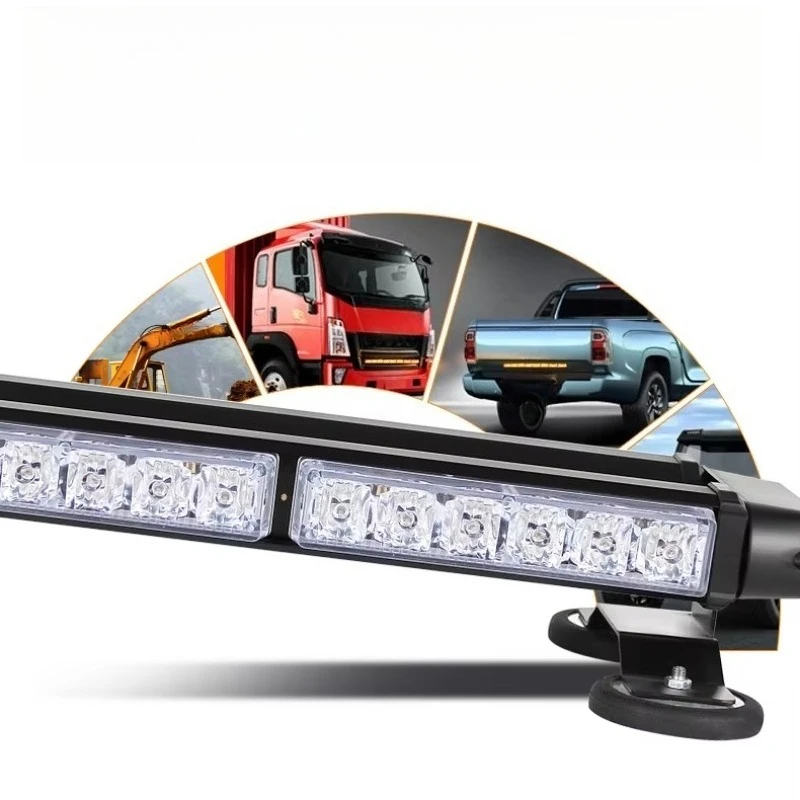 New 43.7-inch LED strobe emergency, car four-sided truck roof grille, red/yellow/blue/white IP65 high protection level