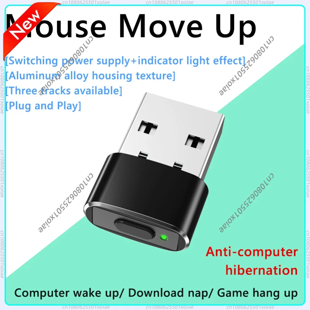 Mouse Jiggler USB Shaker Undetectable Mouse Simulate Mice Driver-Free Keeps Computer PC Laptop Awake Smart Slent Mouse Mover