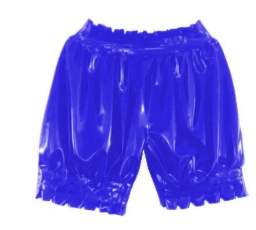 Gothic New Style Hot Selling French Sexy Sissy Multi Color Customized PVC Elastic Waist Pleated Shorts for Outwear